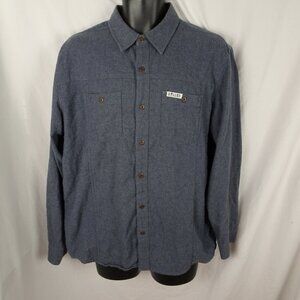 Sullen Men Flannel Button Up Shirt 100% Cotton Size L